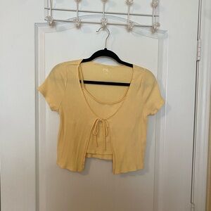 NWOT Pacsun Baby Yellow 2 Piece Crop Top